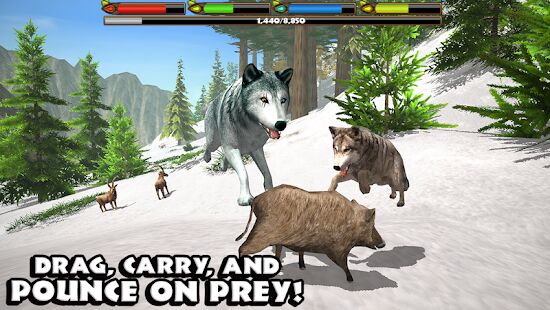 Скачать Ultimate Wolf Simulator - Мод много монет RUS версия Зависит от устройства бесплатно apk на Андроид