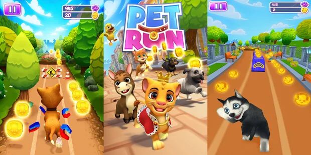 Скачать Pet Run - Puppy Dog Game - Мод много монет RU версия 1.4.17 бесплатно apk на Андроид