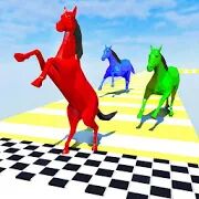 лошадь бегать весело гонка 3D Единорог игры