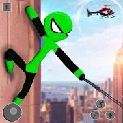 Скачать паук Stickman канат герой большой злодеяние город - Мод меню RUS версия 2.7 бесплатно apk на Андроид
