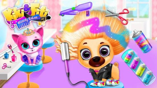 Скачать Kiki & Fifi Pet Beauty Salon - Haircut & Makeup - Мод много денег Русская версия 5.0.40014 бесплатно apk на Андроид
