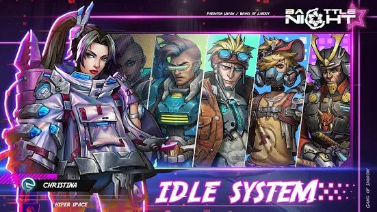 Скачать Battle Night: Cyberpunk-Idle RPG - Мод открытые покупки RU версия 1.4.10 бесплатно apk на Андроид