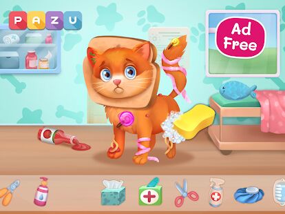 Скачать Доктор домашних животных - игры для детей - Мод открытые покупки RUS версия 1.12 бесплатно apk на Андроид