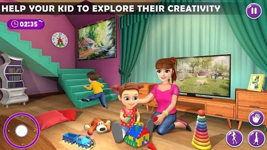 Скачать Virtual Mother New Baby Twins Family Simulator - Мод меню RU версия 2.1.7 бесплатно apk на Андроид