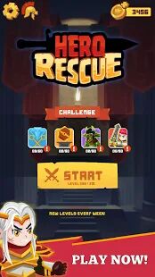 Скачать Hero Rescue - Мод много монет RUS версия 1.1.17 бесплатно apk на Андроид
