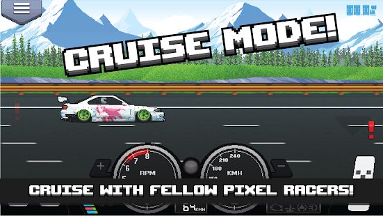 Скачать Pixel Car Racer - Мод безлимитные монеты RU версия 1.1.80 бесплатно apk на Андроид