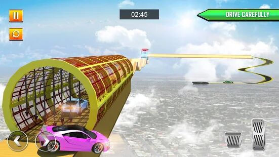 Скачать Crazy Car Driving Simulator: Mega Ramp Car Stunts - Мод безлимитные монеты RU версия 1.3.3 бесплатно apk на Андроид