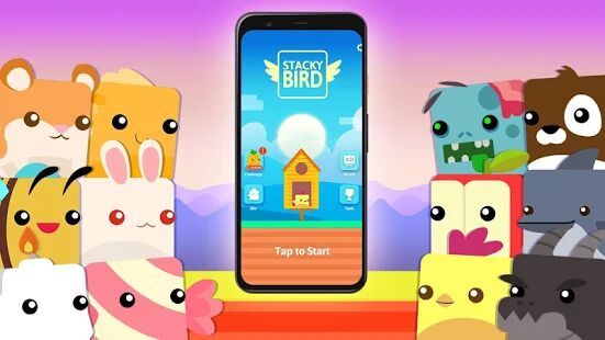 Скачать Hyper Casual Flying Birdie Game - Мод меню Русская версия 1.0.1.48 бесплатно apk на Андроид
