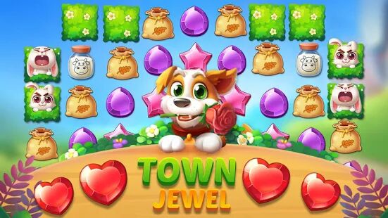 Скачать Jewel Town - 3 наиболее подходящих уровня - Мод много монет RUS версия 1.9.0 бесплатно apk на Андроид