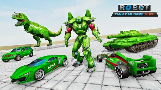 Скачать Tank Robot Car Game 2020  - Мод много денег RU версия 1.1.7 бесплатно apk на Андроид