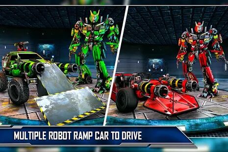 Скачать Ramp Car Robot Transforming Game: Robot Car Games - Мод много денег RU версия 1.3 бесплатно apk на Андроид