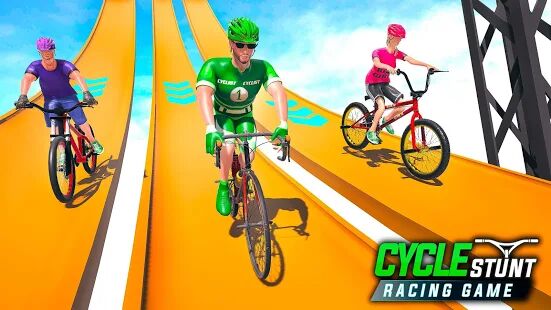 Скачать BMX Cycle Stunt Game - Mega Ramp Bicycle Racing - Мод безлимитные монеты RU версия 3.2 бесплатно apk на Андроид