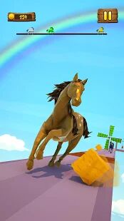 Скачать лошадь бегать весело гонка 3D Единорог игры - Мод много монет RU версия 3.2 бесплатно apk на Андроид