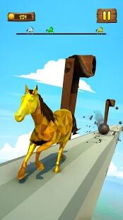 Скачать лошадь бегать весело гонка 3D Единорог игры - Мод много монет RU версия 3.2 бесплатно apk на Андроид