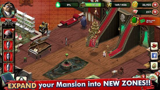 Скачать Addams Family: Mystery Mansion - The Horror House! - Мод безлимитные монеты RU версия 0.3.6 бесплатно apk на Андроид