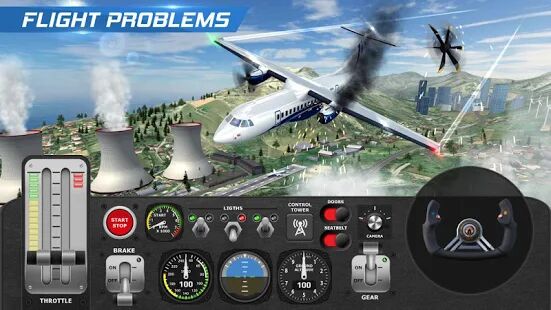 Скачать Симулятор полета пилота самолета - Мод много монет RUS версия 2.0 бесплатно apk на Андроид