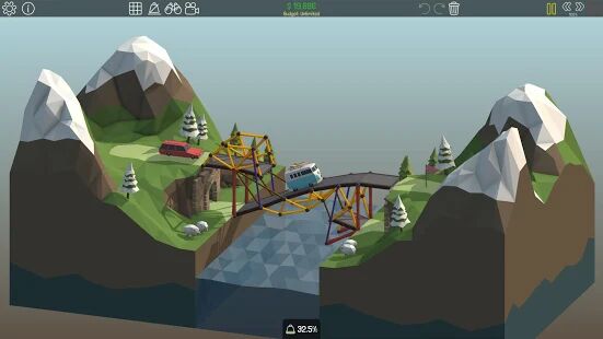 Скачать Poly Bridge - Мод открытые покупки RU версия 1.2.2 бесплатно apk на Андроид