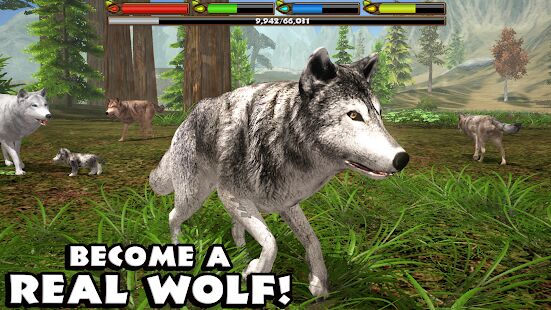 Скачать Ultimate Wolf Simulator - Мод много монет RUS версия Зависит от устройства бесплатно apk на Андроид