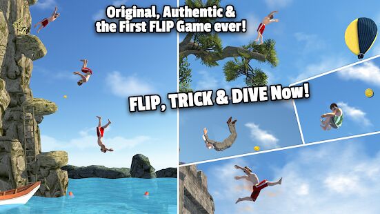 Скачать Flip Diving - Мод открытые покупки RU версия 3.3.6 бесплатно apk на Андроид