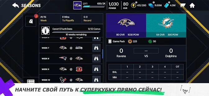 Скачать Madden NFL 21 Mobile Football - Мод безлимитные монеты RUS версия 7.4.4 бесплатно apk на Андроид