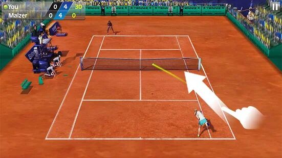 Скачать Теннис пальцем 3D - Tennis - Мод открытые уровни RU версия 1.8.1 бесплатно apk на Андроид