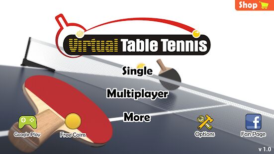 Скачать Virtual Table Tennis - Мод много денег RUS версия 2.2.6 бесплатно apk на Андроид