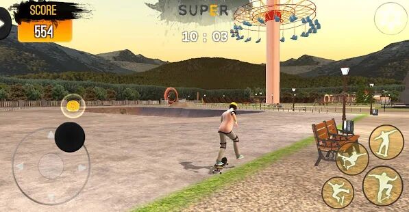 Скачать Freestyle Extreme Skater: Flippy Skate - Мод открытые покупки RU версия 1.0 бесплатно apk на Андроид