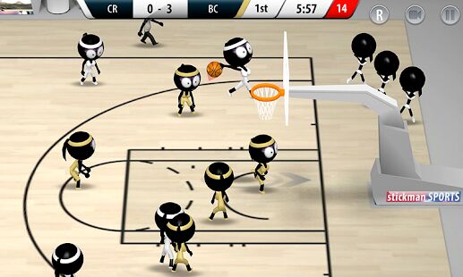 Скачать Stickman Basketball 2017 - Мод меню RUS версия 1.1.5 бесплатно apk на Андроид