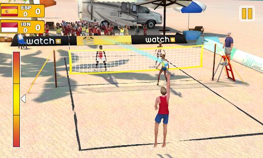 Скачать Пляжный волейбол 3D - Мод безлимитные монеты Русская версия 1.0.4 бесплатно apk на Андроид
