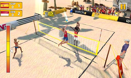 Скачать Пляжный волейбол 3D - Мод безлимитные монеты Русская версия 1.0.4 бесплатно apk на Андроид