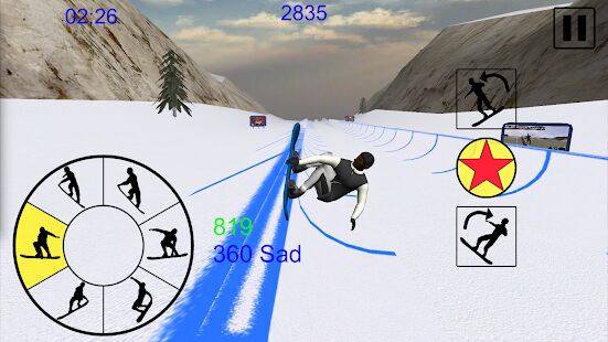 Скачать Snowboard Freestyle Mountain - Мод много денег RU версия 1.09 бесплатно apk на Андроид