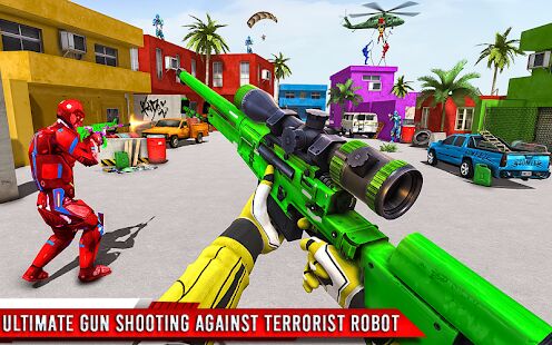 Скачать Fps робот стрелялки - Контртеррористическая игра - Мод безлимитные монеты RU версия 2.8 бесплатно apk на Андроид