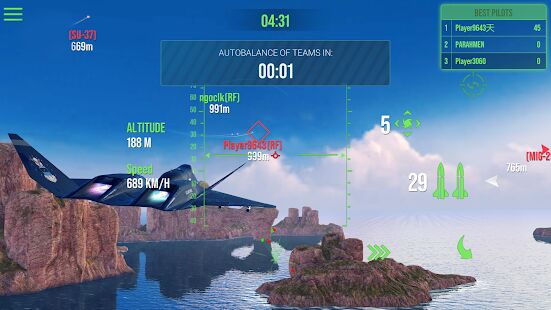 Скачать Modern Warplanes: ПвП шутер бой военных самолетов - Мод открытые уровни RUS версия 1.17.4 бесплатно apk на Андроид
