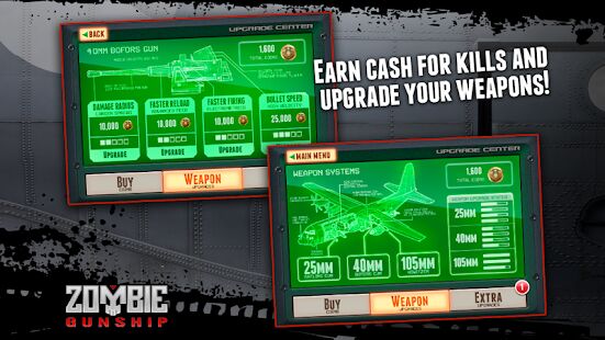 Скачать Zombie Gunship - Мод много монет RU версия 1.14.4 бесплатно apk на Андроид