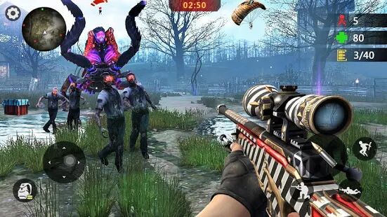 Скачать Zombie 3D Gun Shooter- Fun Free FPS Shooting Game - Мод открытые покупки RUS версия 1.2.5 бесплатно apk на Андроид