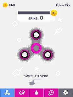 Скачать Fidget Spinner - Мод безлимитные монеты RUS версия 1.3.4 бесплатно apk на Андроид