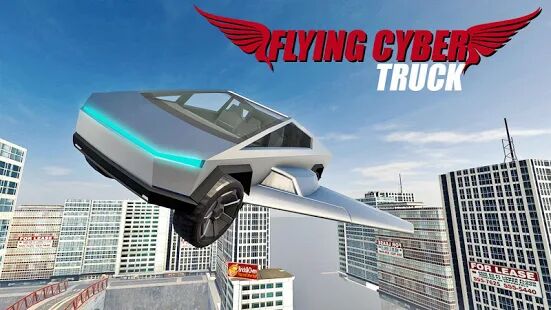 Скачать Real Flying Cyber Truck Electric Car 3D Simulator - Полная Русская версия 1.1.3 бесплатно apk на Андроид