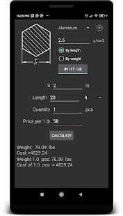 Скачать Калькулятор веса металла - Полная RUS версия 3.2 бесплатно apk на Андроид