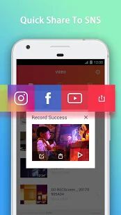 Скачать GO Recorder—средство записи экрана и видеоредактор - Все функции RUS версия 2.00 бесплатно apk на Андроид