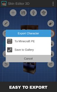 Скачать Skin Editor 3D for Minecraft - Максимальная RUS версия 1.7 бесплатно apk на Андроид