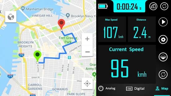 Скачать GPS спидометр : одометр, также скорость трекер - Полная RU версия 2.0.2 бесплатно apk на Андроид