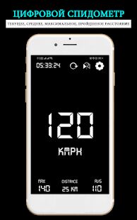 Скачать Цифровой GPS спидометр в автономном режиме : - Полная Русская версия 1.2.1 бесплатно apk на Андроид