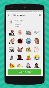 Скачать Meme Stickers for WhatsApp - Все функции Русская версия 1.09 бесплатно apk на Андроид