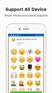 Скачать Big Emoji & Memoji Stickers For Whatsapp - Разблокированная RUS версия 1.0.43 бесплатно apk на Андроид