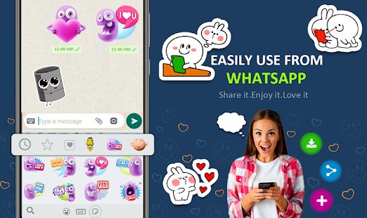 Скачать Big Emoji Stickers 2020 iSticker WAStickerApps - Разблокированная RU версия 2.8 бесплатно apk на Андроид