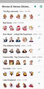 Скачать Movie and Comics Stickers - WAStickerApps - Открты функции RU версия 2.0 бесплатно apk на Андроид