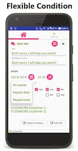 Скачать Auto Message - автоотправка и автоответ на смс - Разблокированная RU версия 1.521 бесплатно apk на Андроид