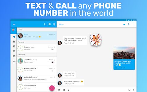 Скачать Text Me: Text Free, Call Free, Second Phone Number - Разблокированная RU версия 3.27.3 бесплатно apk на Андроид